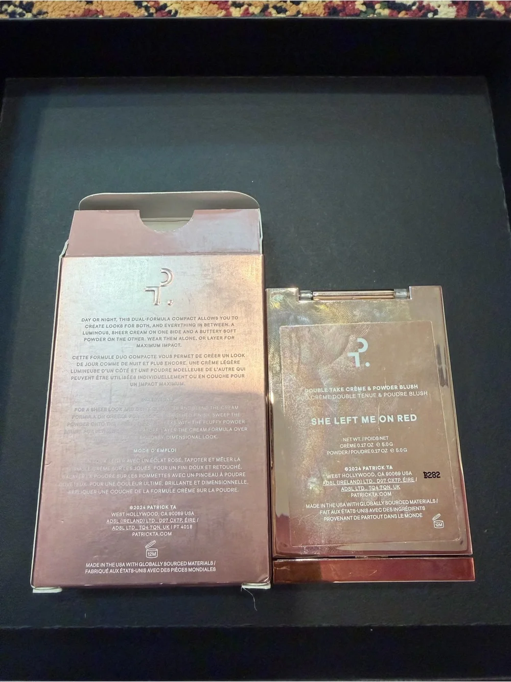 Patrick Ta Double-Take Cream & Powder Blush Duo — She Left Me On Red
